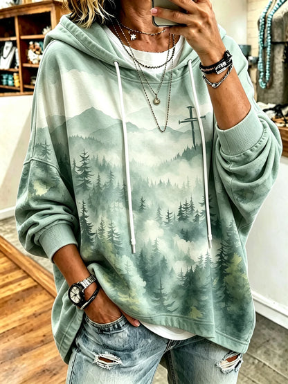 Women's Faith Print Casual Sweatshirt