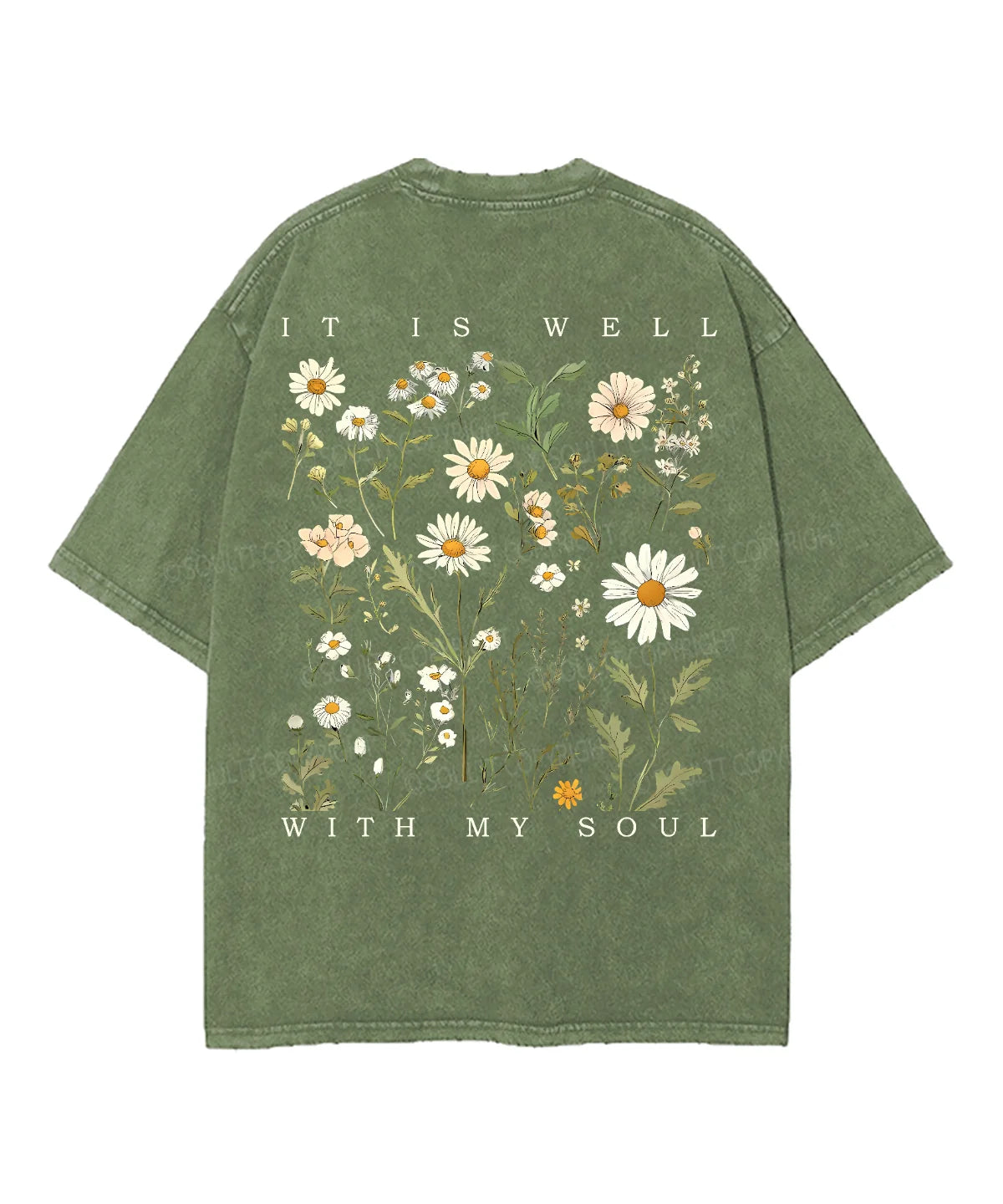 It Is Well With My Soul Double Sided Unisex Washed Christian T-shirt