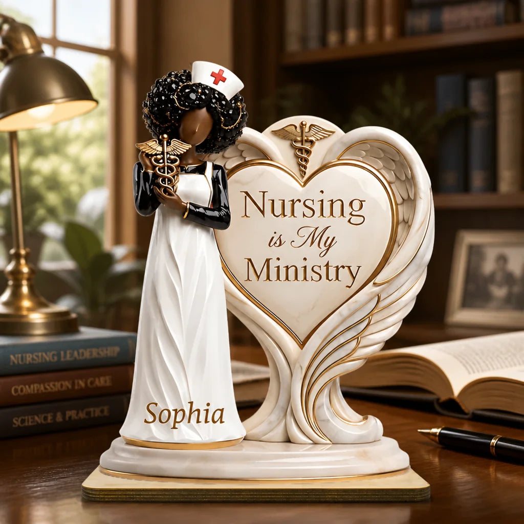 Custom Wooden Nurse Plaque - Personalized Gifts For Nurses - Nursing Is My Ministry