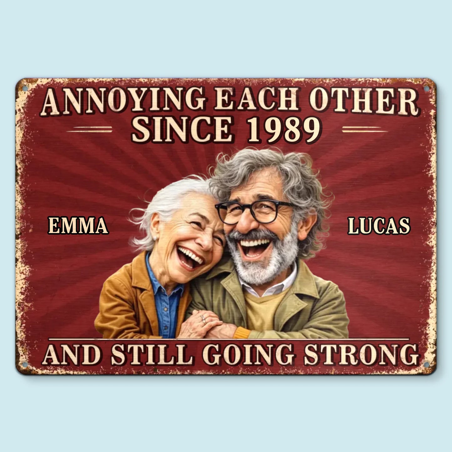 Custom Photo Home Decor Metal Sign - Personalized  Anniversary Wedding Gifts For Husband And Wife, Him And Her - Always Better Together