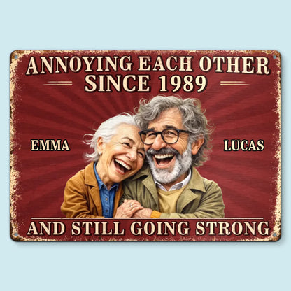 Custom Photo Home Decor Metal Sign - Personalized  Anniversary Wedding Gifts For Husband And Wife, Him And Her - Always Better Together
