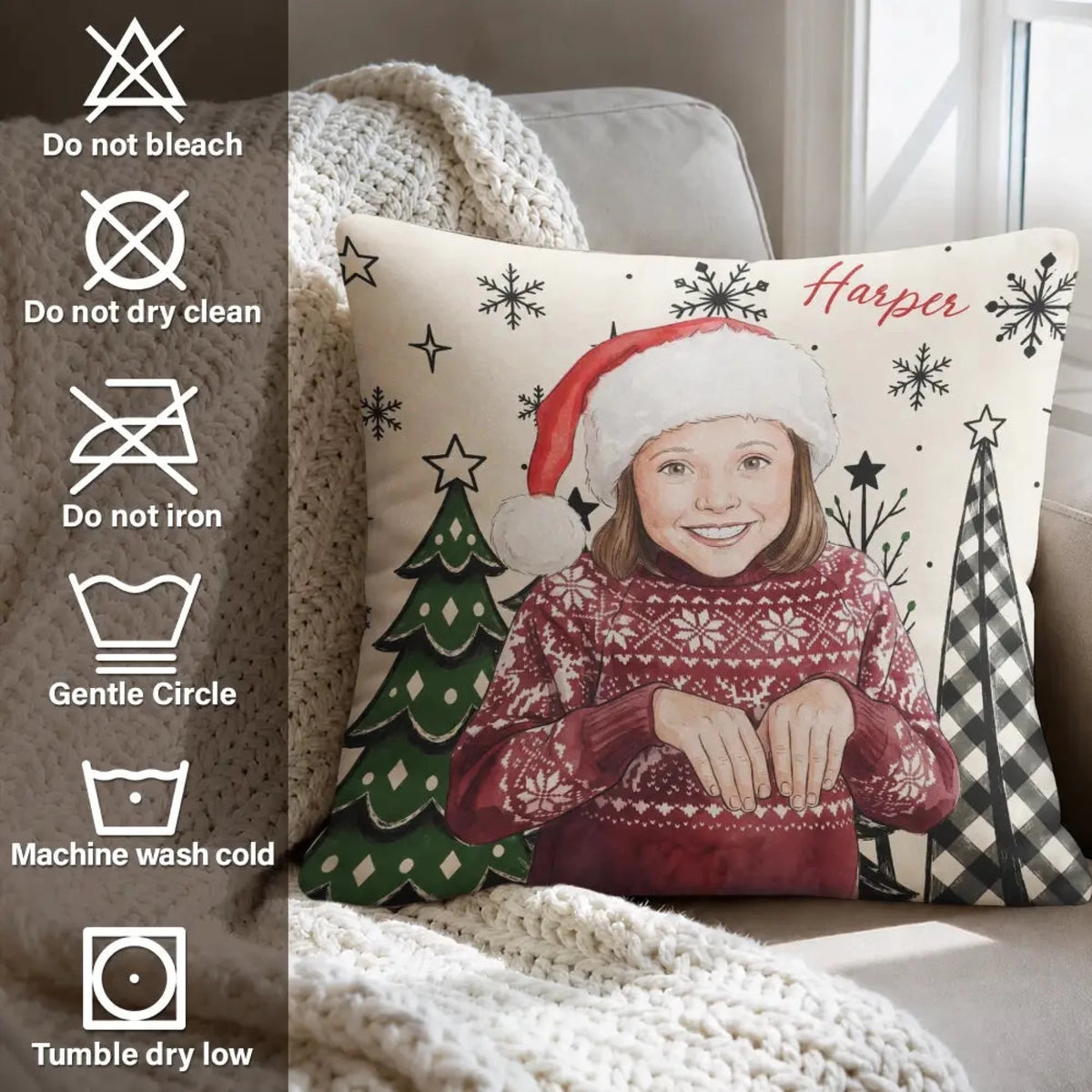 Art Design_Christmas_Custom Photo_Gift For Grandchildren_Gift For