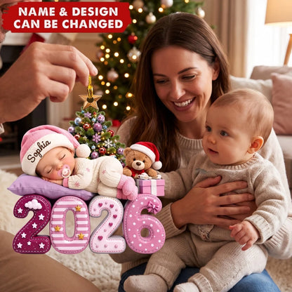 Custom Baby Christmas Acrylic Ornament - Personalized Name & Year Keepsake - Our Greatest Blessing Ever