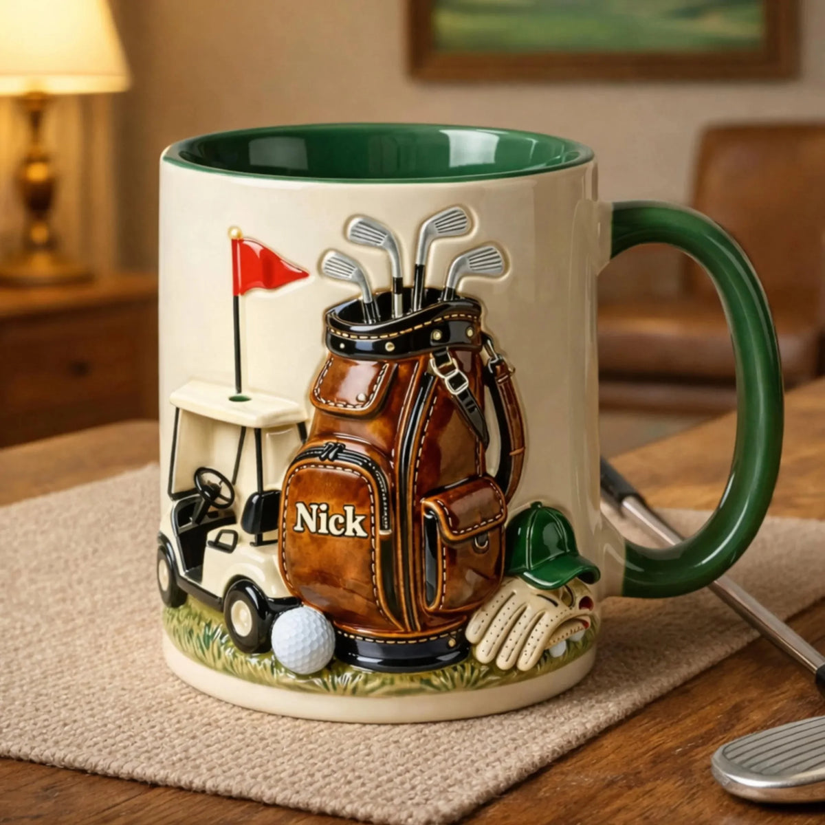 Custom Golf Coffee Mug - Personalized Name Gift For Golfers - Life Is Better On The Course