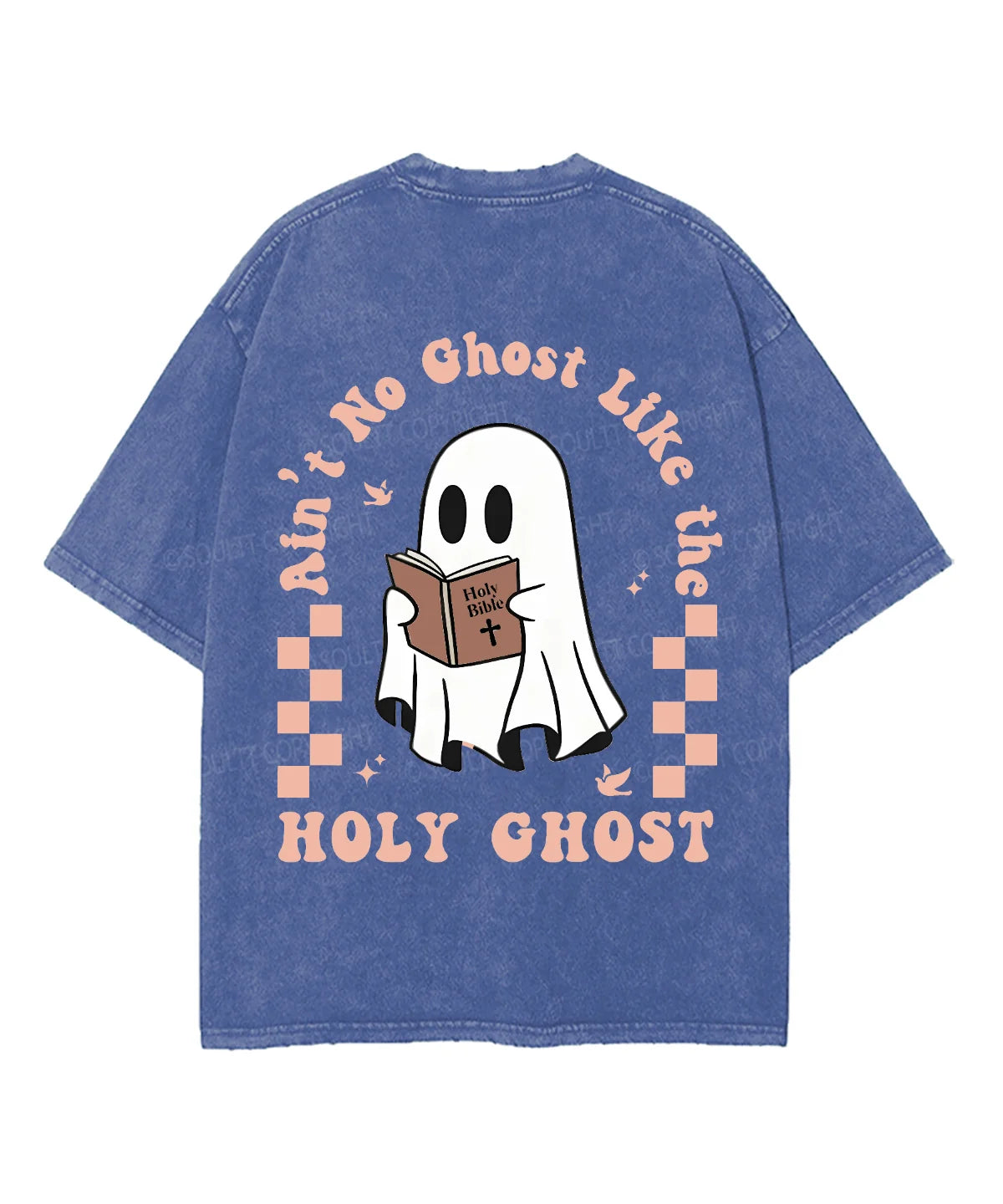 Holy Ghost Double Sided Unisex Washed Christian T-shirt