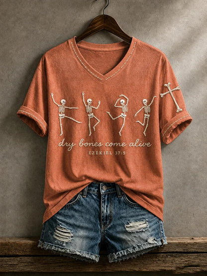 Women's Print Round Neck T-shirt