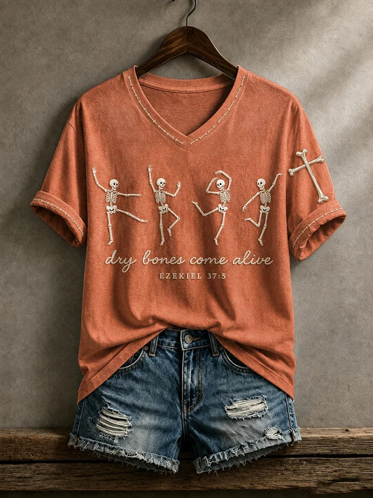 Women's Print Round Neck T-shirt