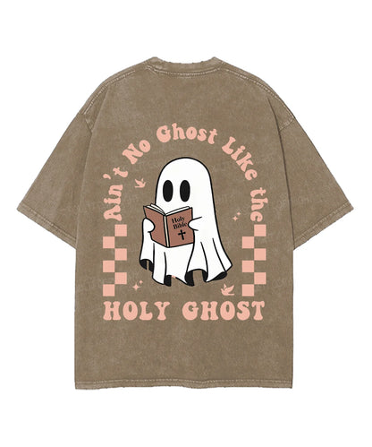 Holy Ghost Double Sided Unisex Washed Christian T-shirt