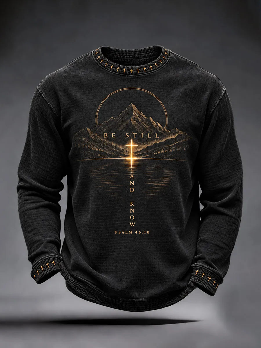Men's Be Still And Know Waffle Top