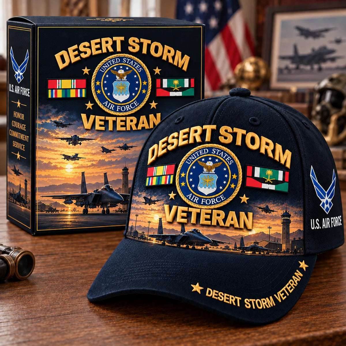 🏆Last Day Promo: 45% OFF! 🏜️Desert Storm Veteran Tribute Cap （1991–2026 -35TH ANNIVERSARY）