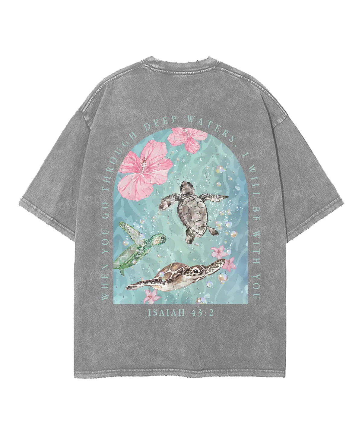 I Will Be With You Double Sided Unisex Washed Christian T-shirt