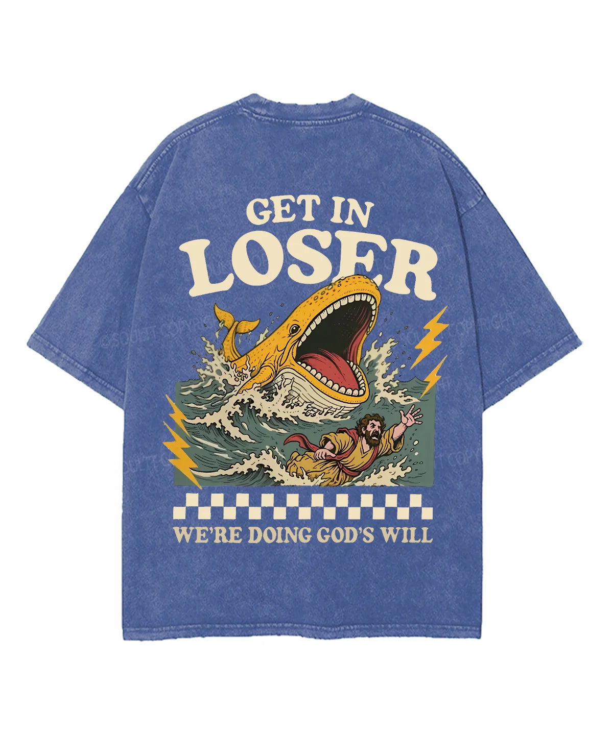 We're Doing God's Will Double Sided Unisex Washed Christian T-shirt