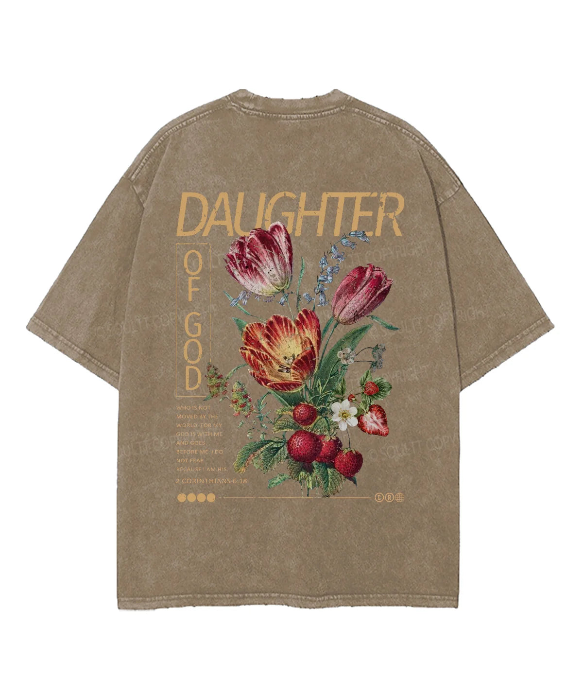 Daughter Of God Double Sided Washed Christian T-shirt