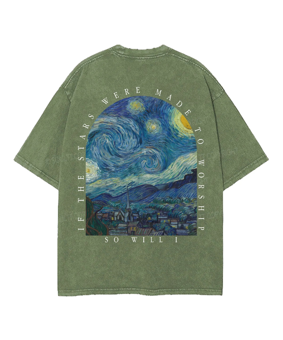 If The Stars Were Made To Worship Double Sided Unisex Washed Christian T-shirt