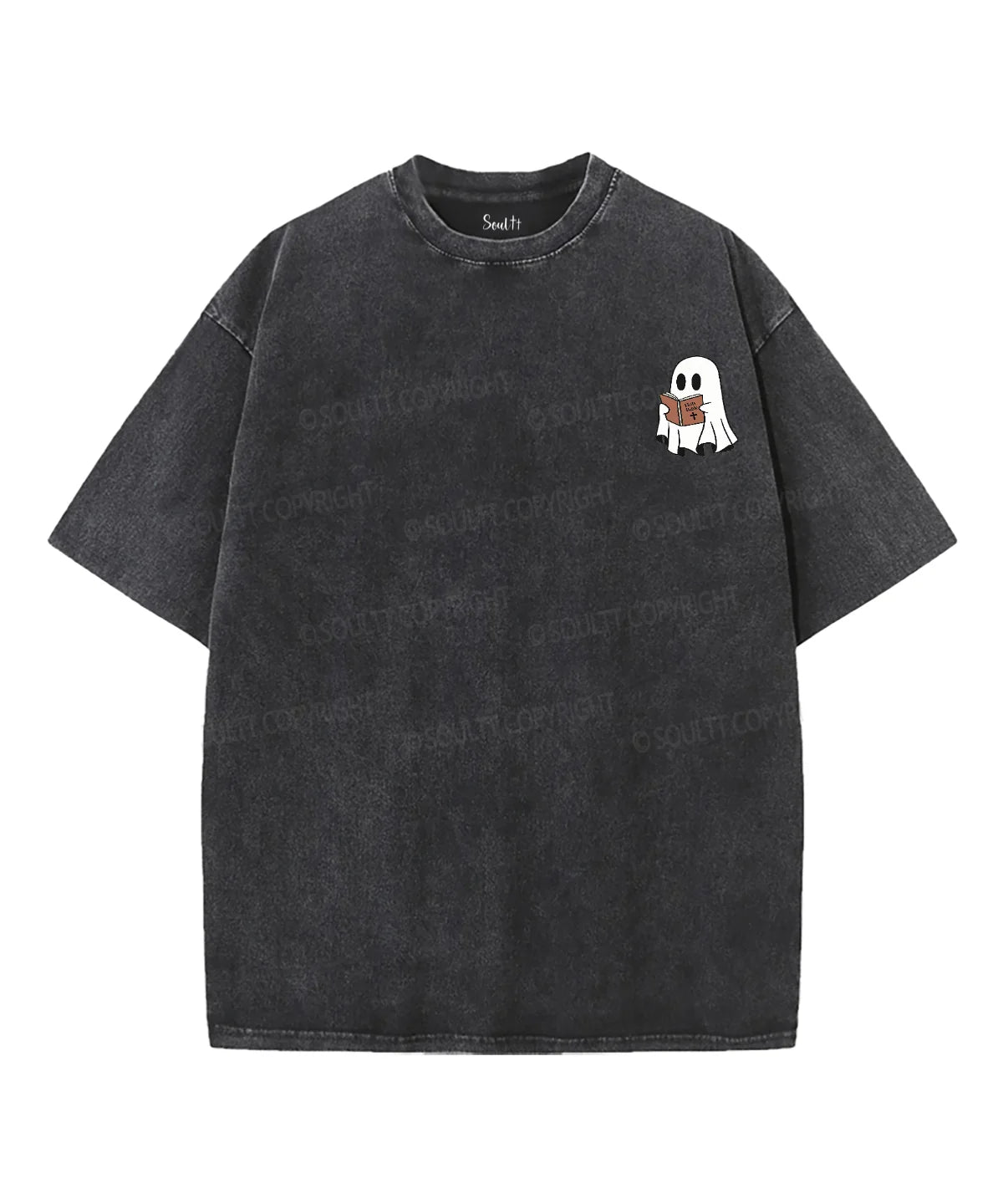 Holy Ghost Double Sided Unisex Washed Christian T-shirt