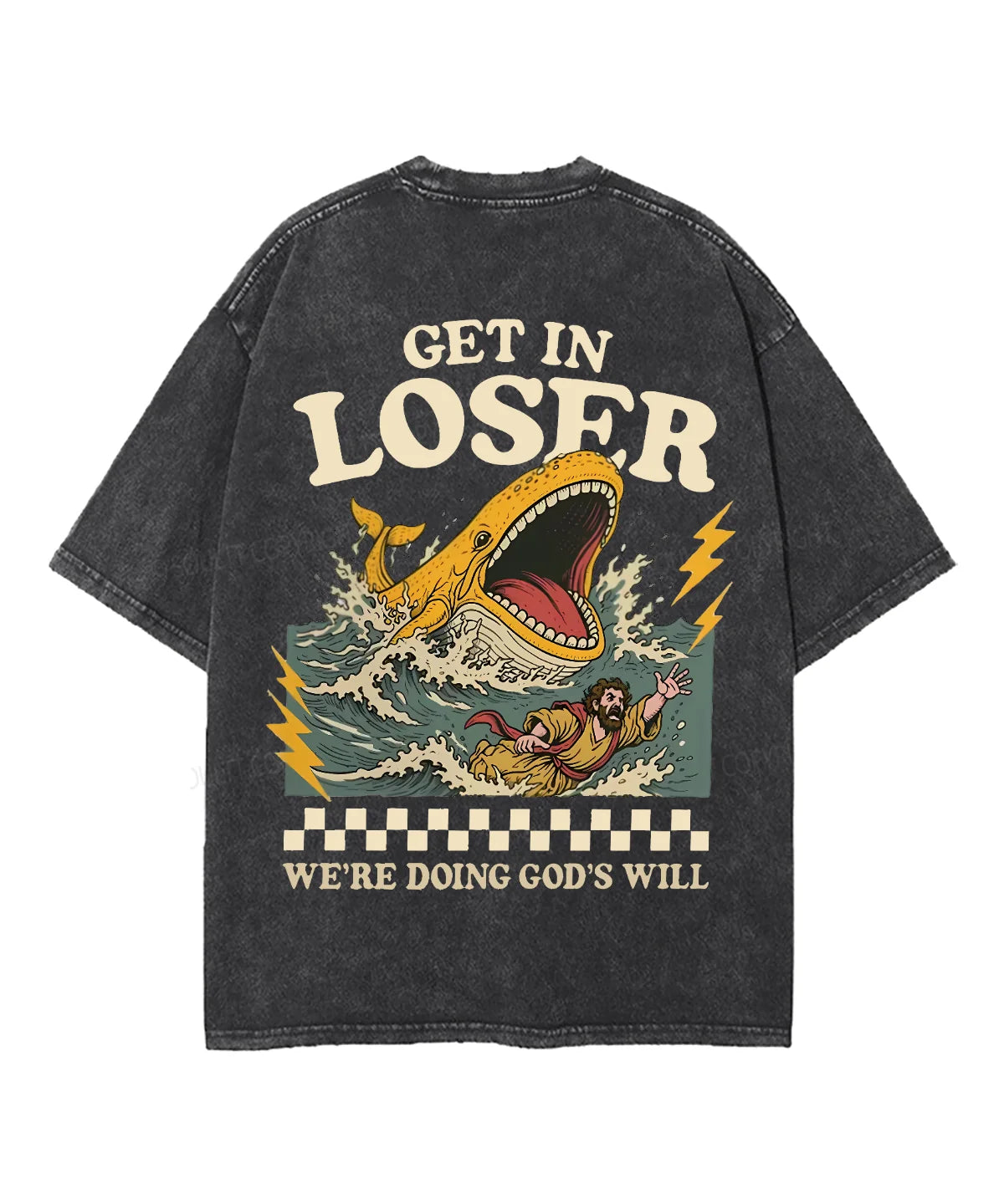 We're Doing God's Will Double Sided Unisex Washed Christian T-shirt