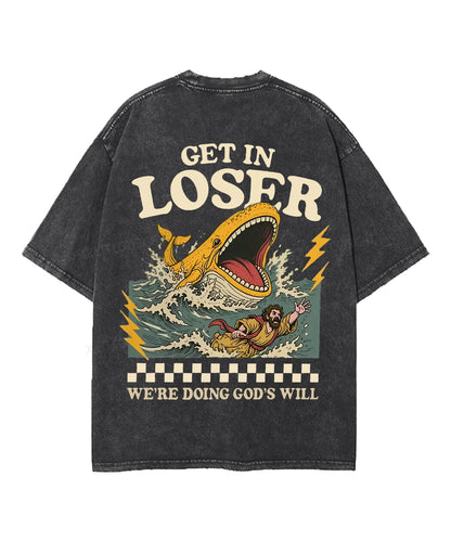 We're Doing God's Will Double Sided Unisex Washed Christian T-shirt