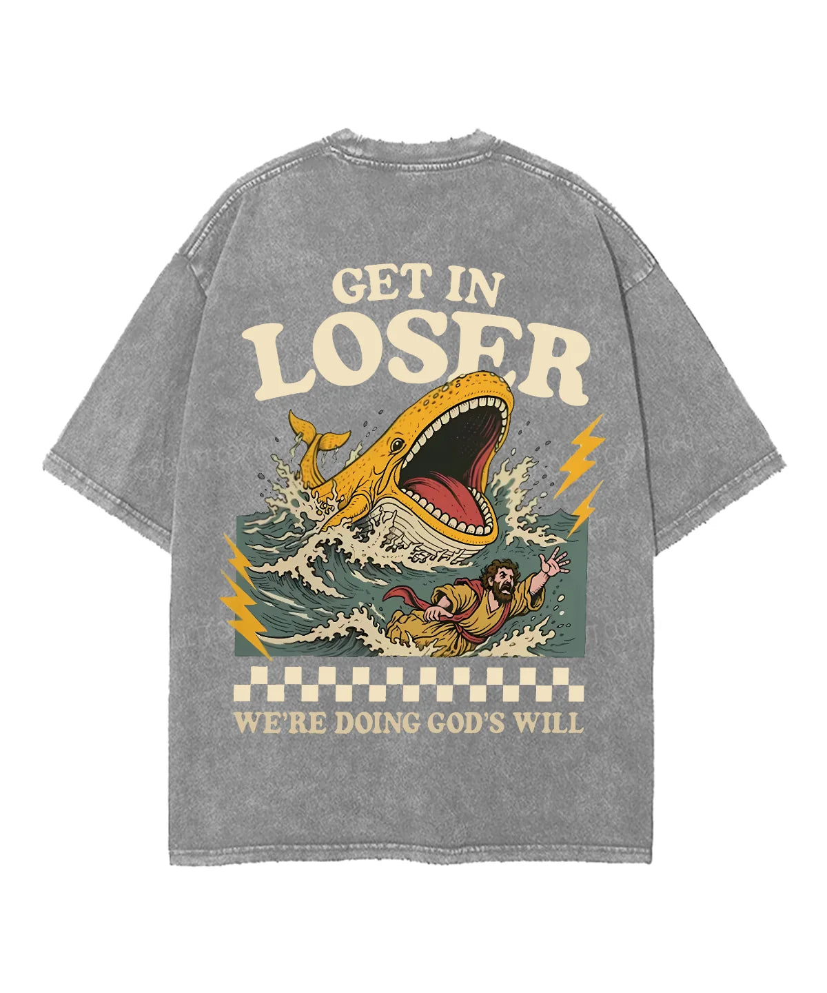 We're Doing God's Will Double Sided Unisex Washed Christian T-shirt