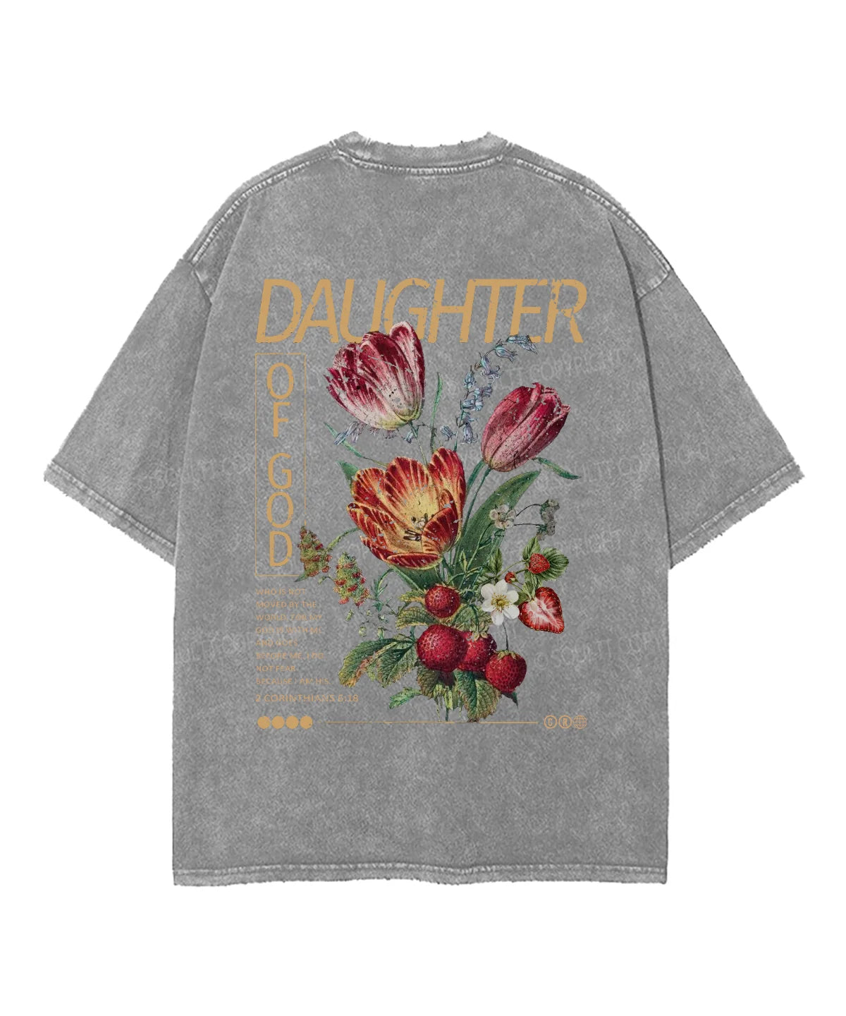 Daughter Of God Double Sided Washed Christian T-shirt