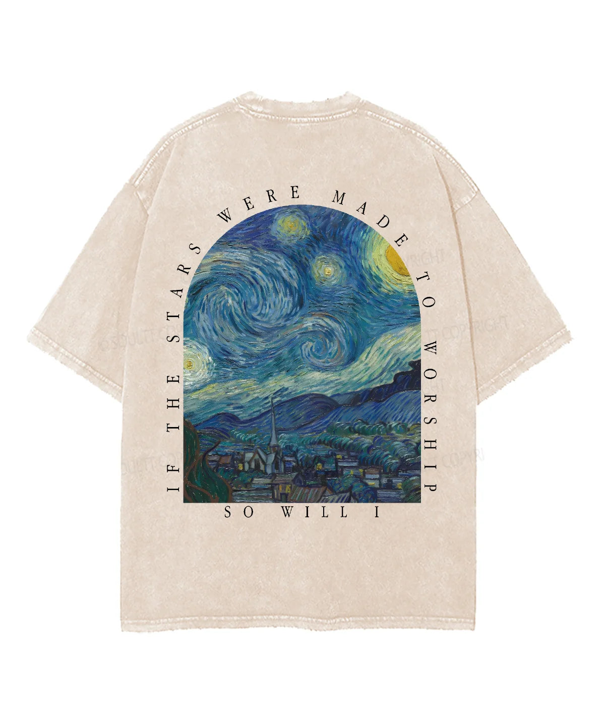 If The Stars Were Made To Worship Double Sided Unisex Washed Christian T-shirt