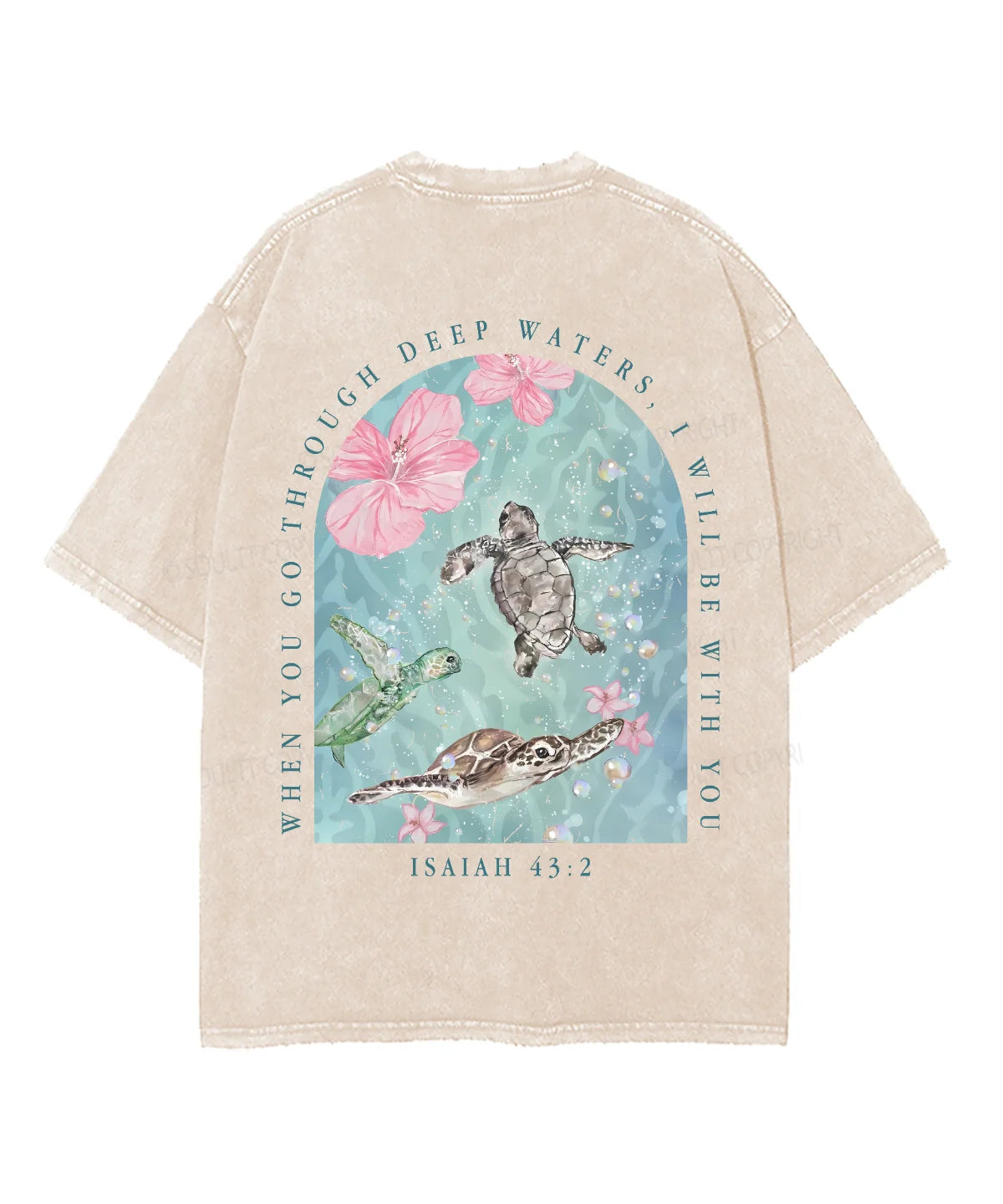 I Will Be With You Double Sided Unisex Washed Christian T-shirt