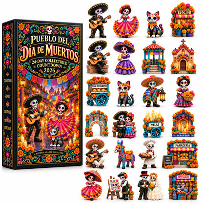 Pueblo del Día de Muertos 2026 – 24-Day Day of the Dead Collectible Countdown Calendar with 24 Unique Miniatures