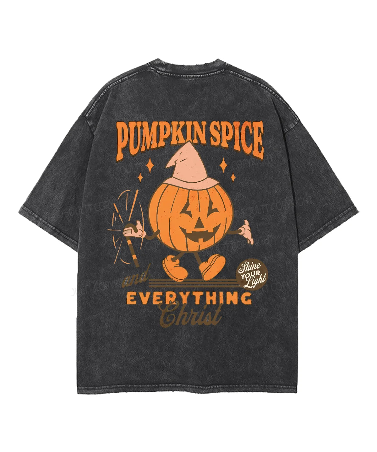Pumpkin Spice Double Sided Unisex Washed Christian T-shirt