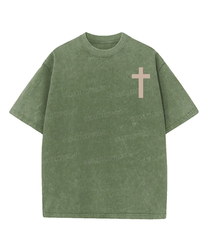 His Mercies Are New Double Sided Washed Christian T-shirt
