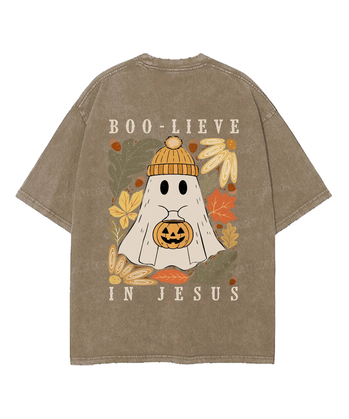 Boolieve In Jesus Double Sided Unisex Washed Christian T-shirt