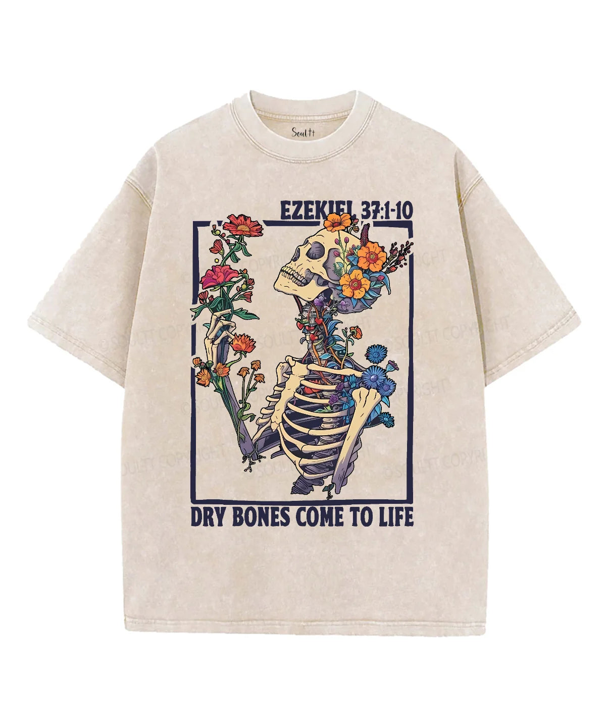 Dry Bones Come To Life Unisex Washed Christian T-shirt