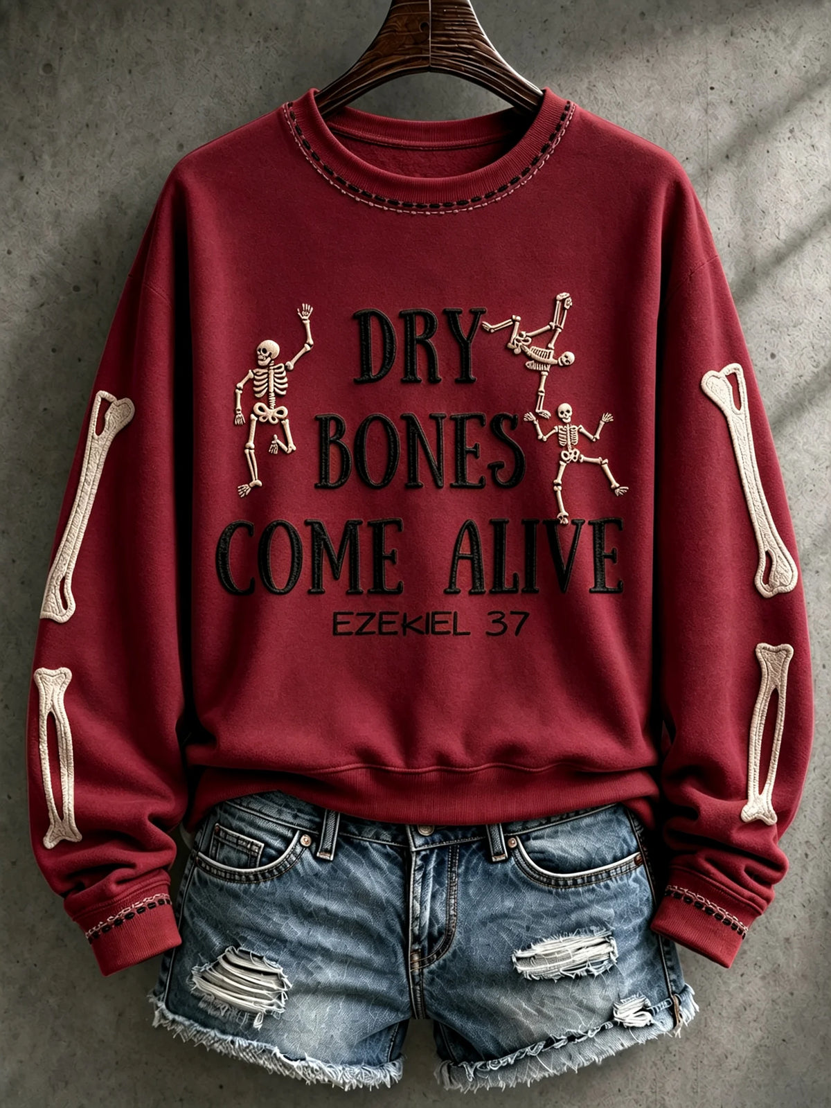 Women's Casual Printed Long-Sleeve Sweatshirt