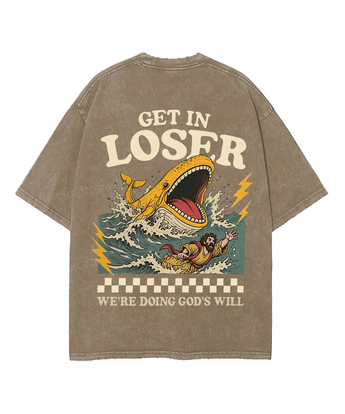 We're Doing God's Will Double Sided Unisex Washed Christian T-shirt
