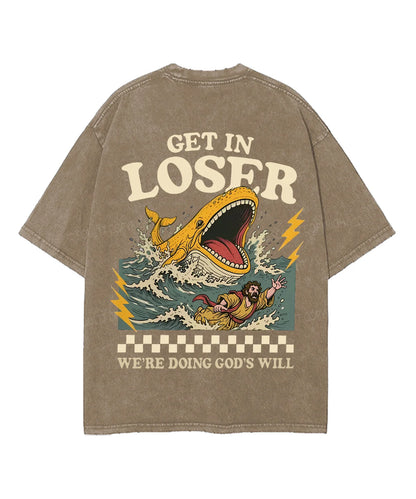We're Doing God's Will Double Sided Unisex Washed Christian T-shirt