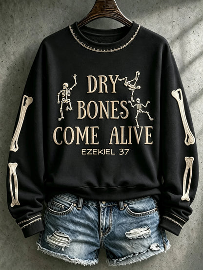 Women's Casual Printed Long-Sleeve Sweatshirt