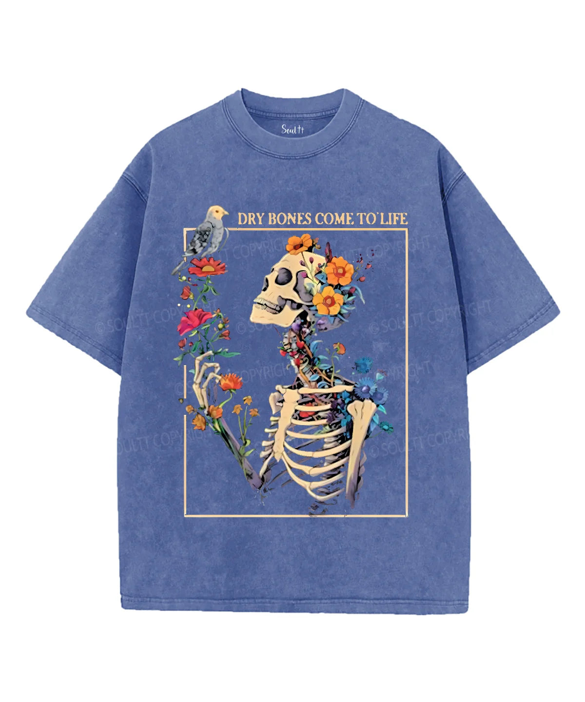 Dry Bones Come To Life Unisex Washed Christian T-shirt