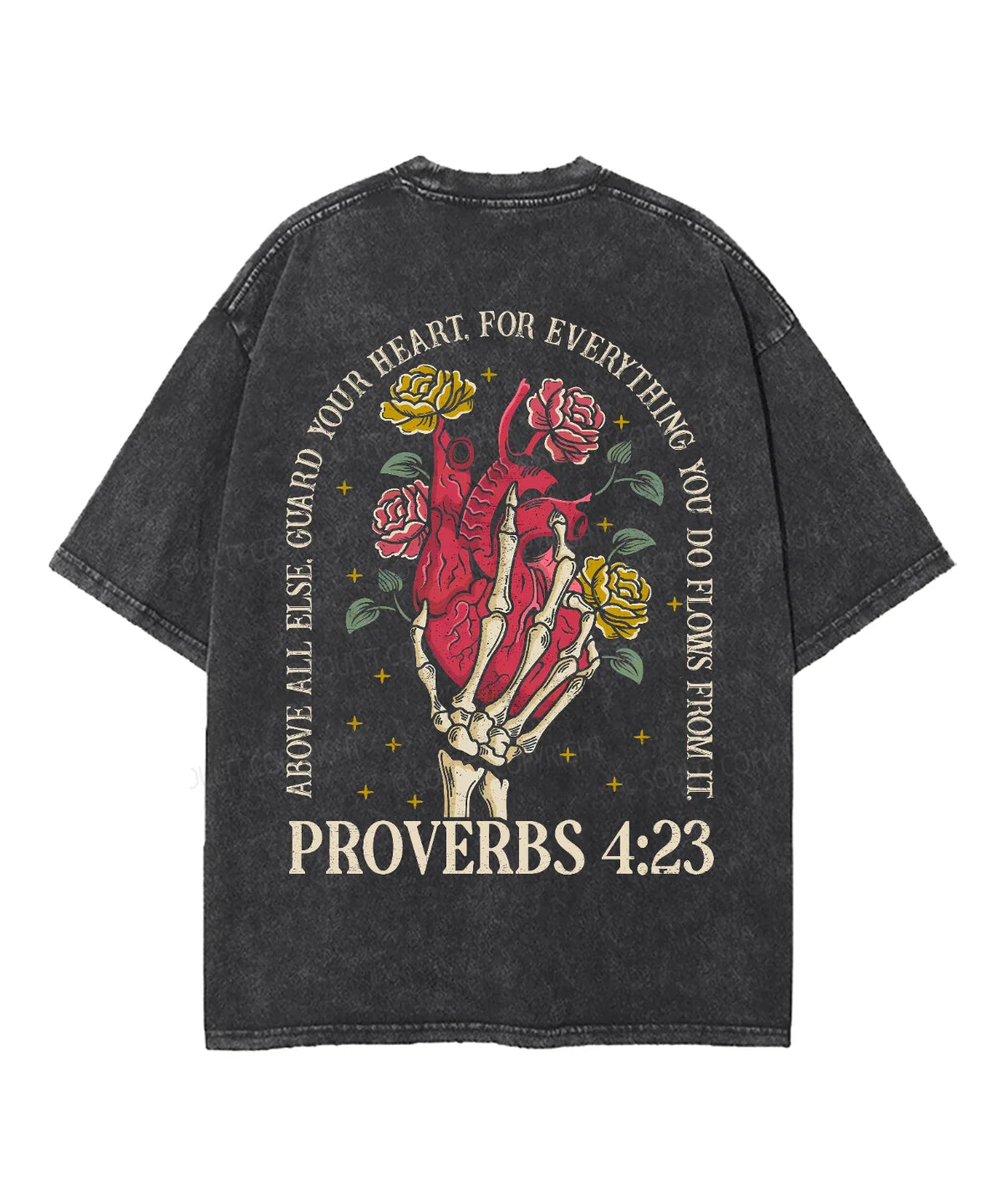 Guard Your Heart Double Sided Unisex Washed Christian T-shirt