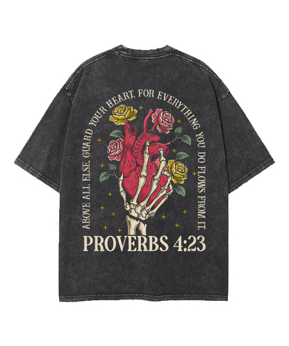 Guard Your Heart Double Sided Unisex Washed Christian T-shirt