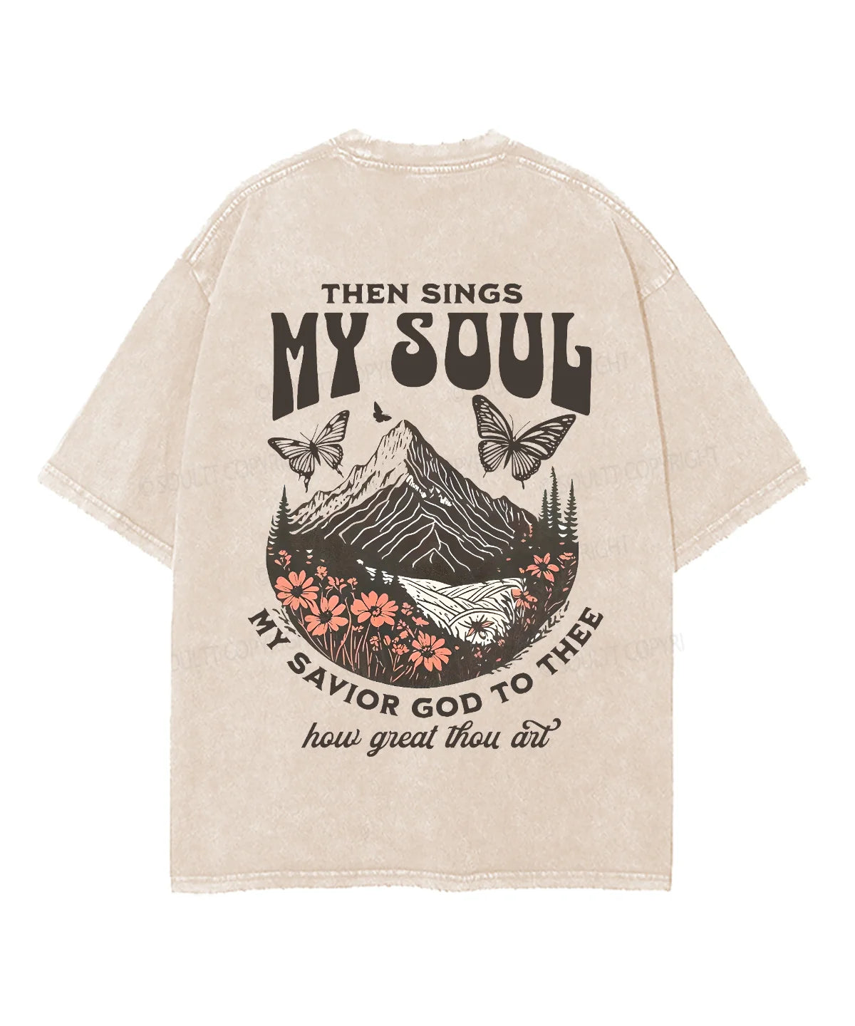 Then Sings My Soul Double Sided Unisex Washed Christian T-shirt