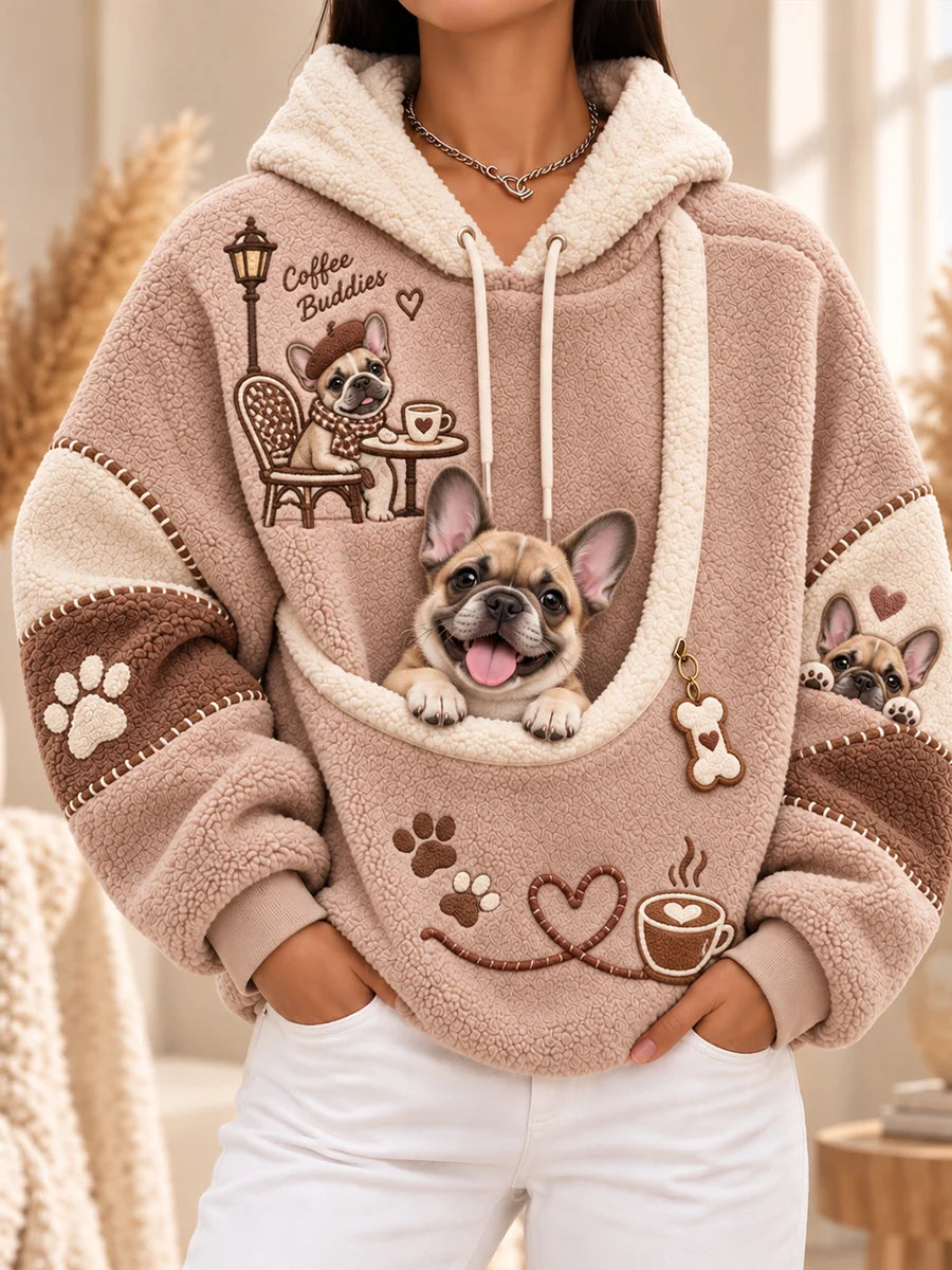Women‘s Fun Animals Hoodie With Pocket For Dogs Cats Dogs Hoodie