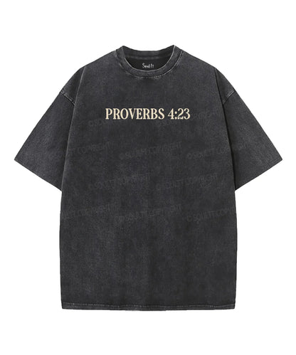 Guard Your Heart Double Sided Unisex Washed Christian T-shirt