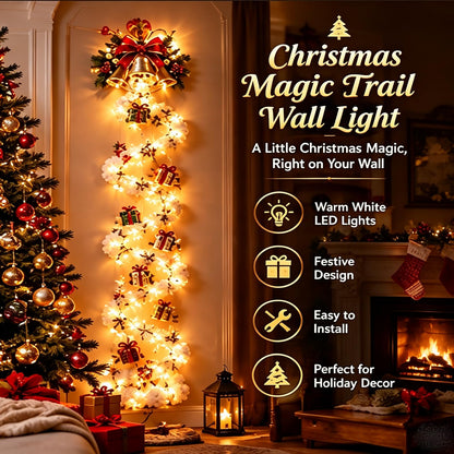 Christmas Magic Trail Wall Light – Warm White LED Holiday Wall Decor