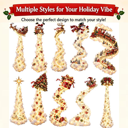 Christmas Magic Trail Wall Light – Warm White LED Holiday Wall Decor