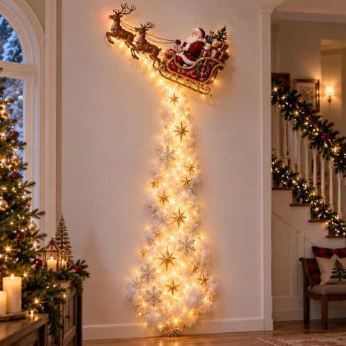 Christmas Magic Trail Wall Light – Warm White LED Holiday Wall Decor