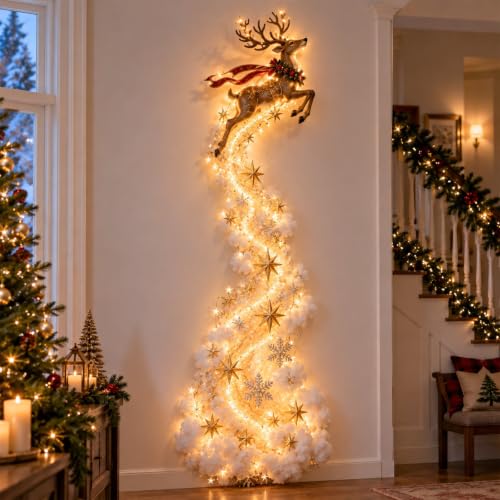 Christmas Magic Trail Wall Light – Warm White LED Holiday Wall Decor
