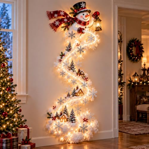 Christmas Magic Trail Wall Light – Warm White LED Holiday Wall Decor