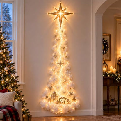 Christmas Magic Trail Wall Light – Warm White LED Holiday Wall Decor