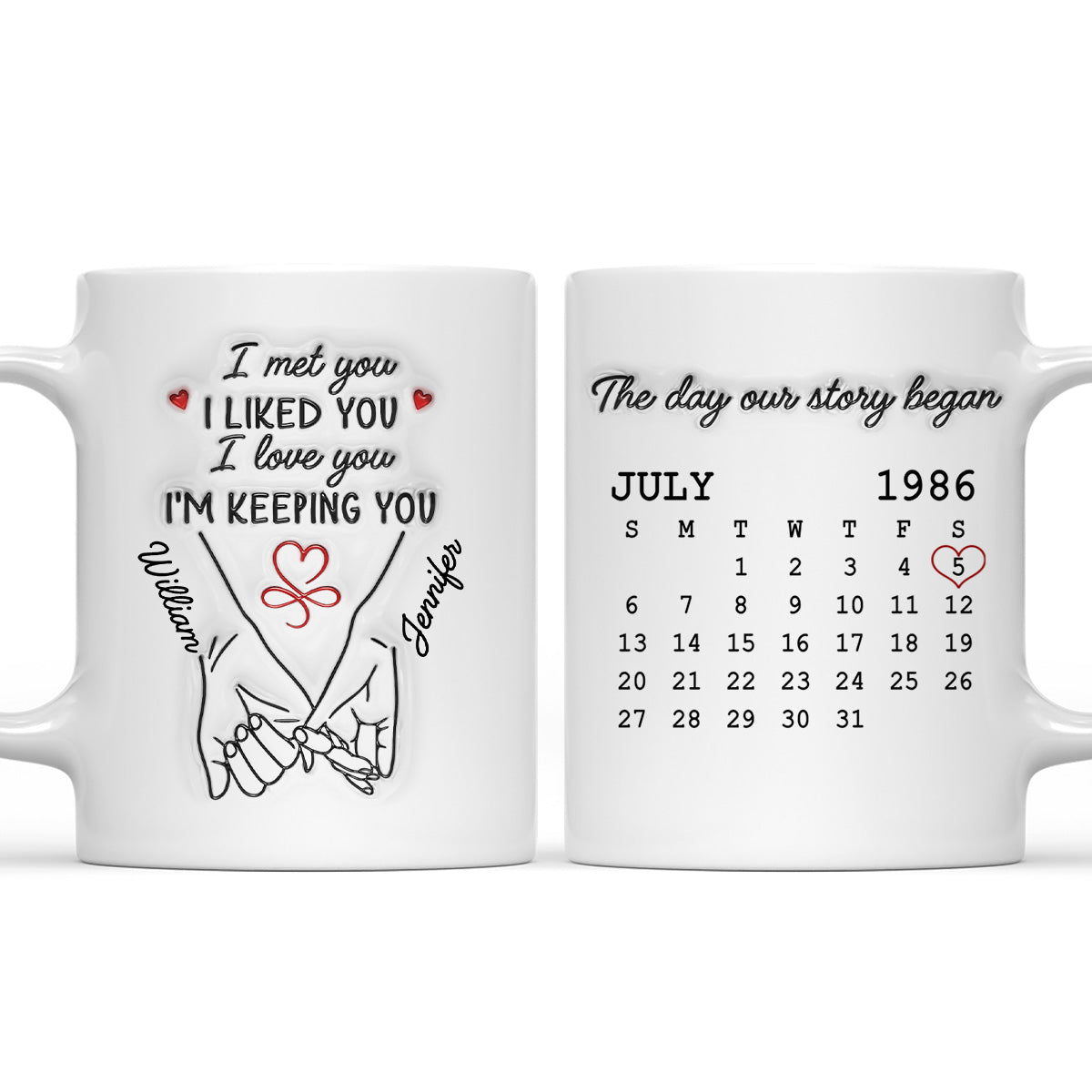 I Met You I Liked You I Love You - Personalized Coffee Mug