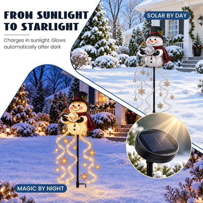 Snowman Magic Fountain Light – Solar LED Christmas Garden Decor