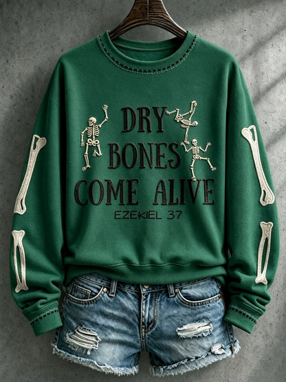 Women's Casual Printed Long-Sleeve Sweatshirt
