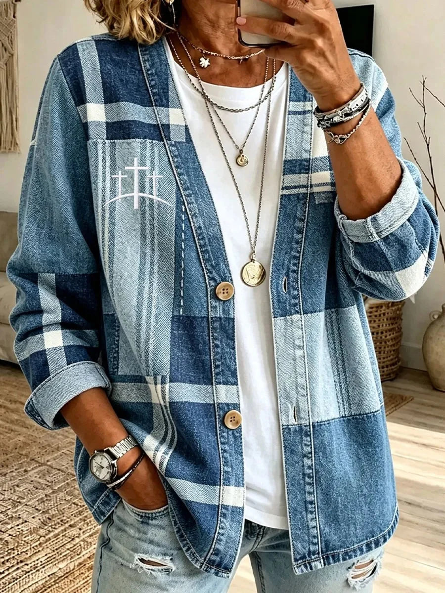 Women's Casual Faith Printed Cardigan